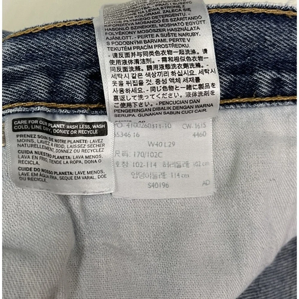 LEVI'S 505 Jeans Men 38x28 Denim Blue Regular Fit Straight Leg Zip Fly Tag 40x29
